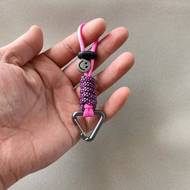 Paracord Woven Colorblock Bag Charm