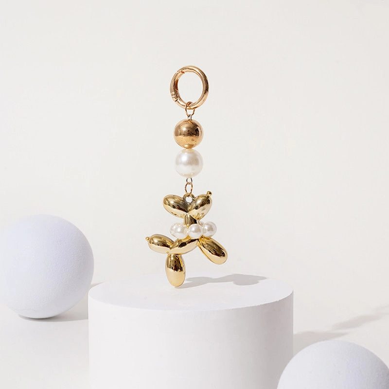 Pearl Balloon Dog Bag Charm