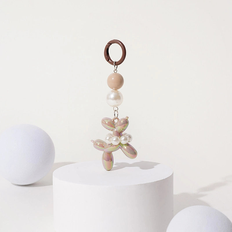 Pearl Balloon Dog Bag Charm