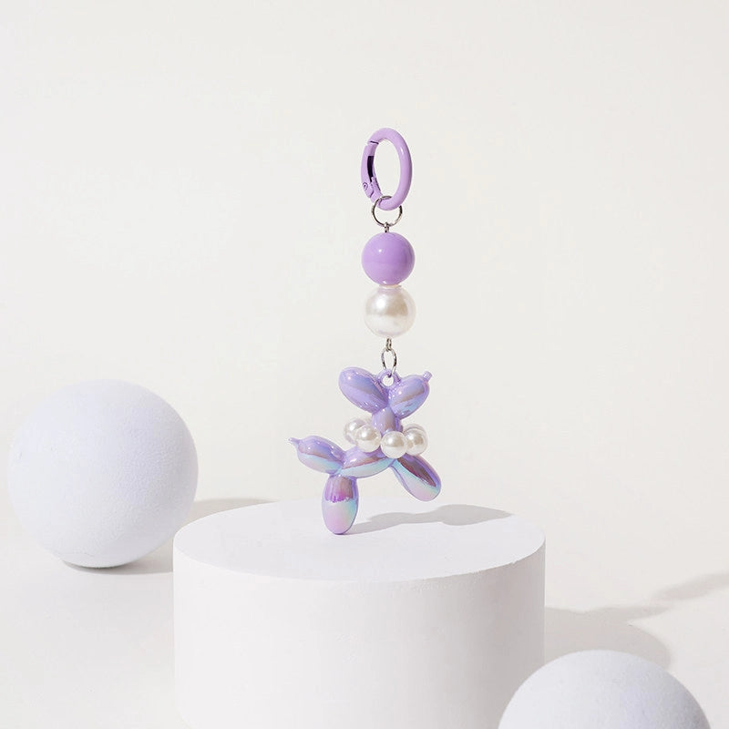 Pearl Balloon Dog Bag Charm