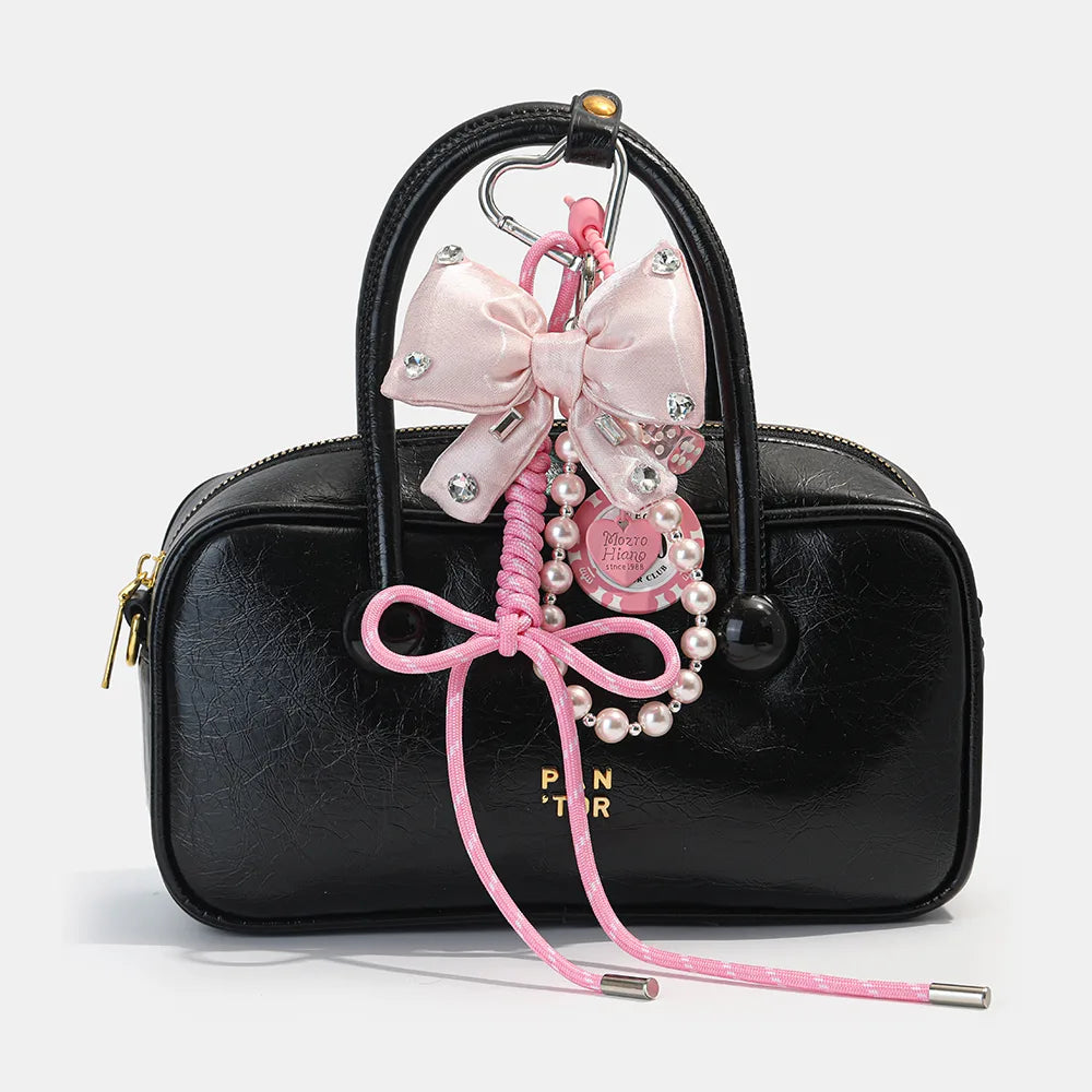Pearl Bow Bag Charm