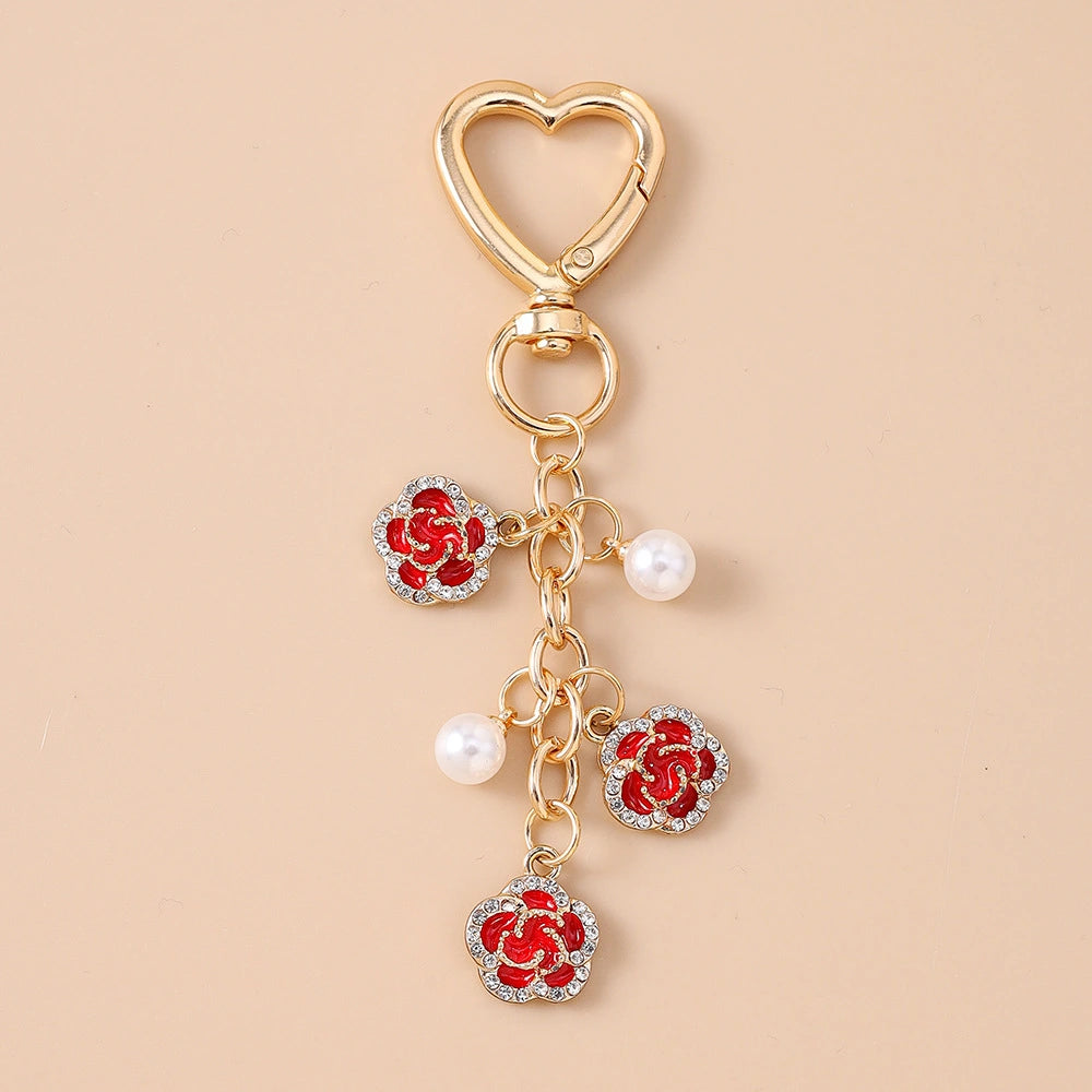Pearl Rose Bag Charm