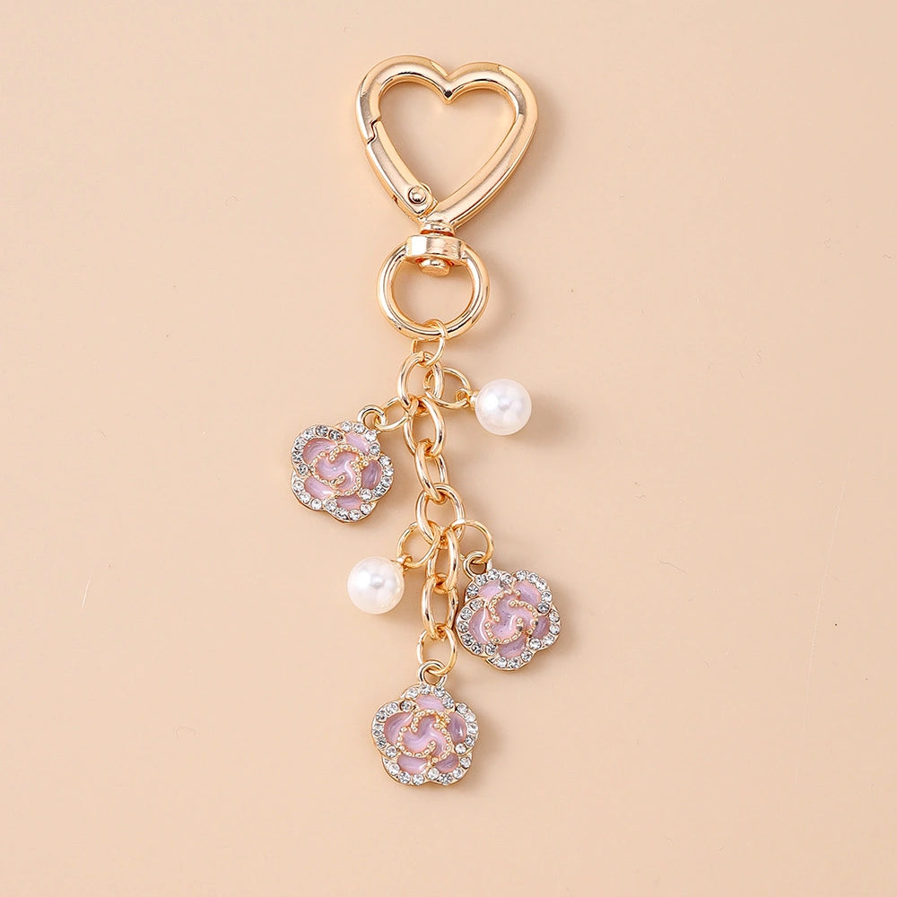 Pearl Rose Bag Charm
