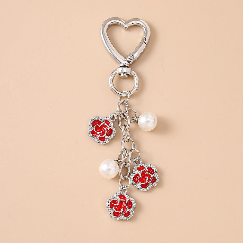 Pearl Rose Bag Charm
