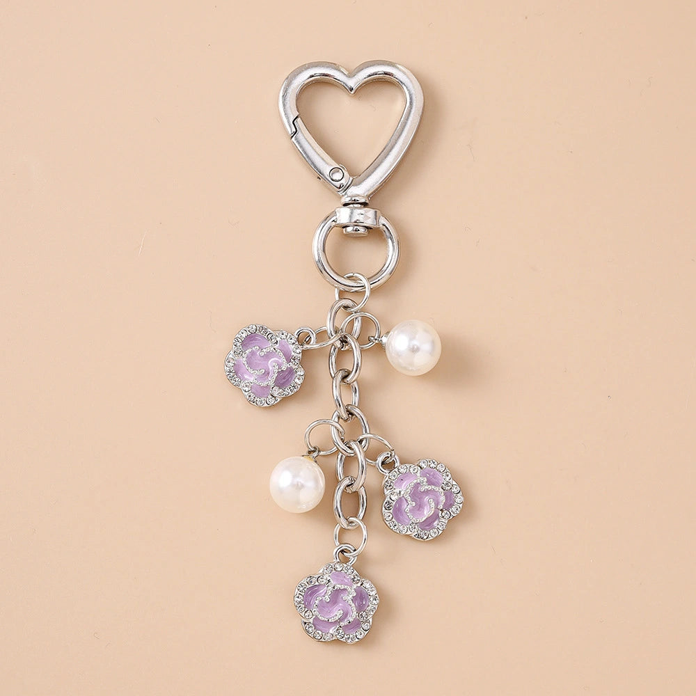 Pearl Rose Bag Charm