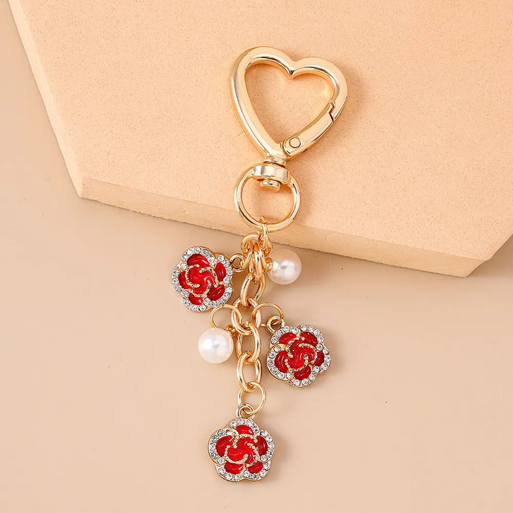 Pearl Rose Bag Charm