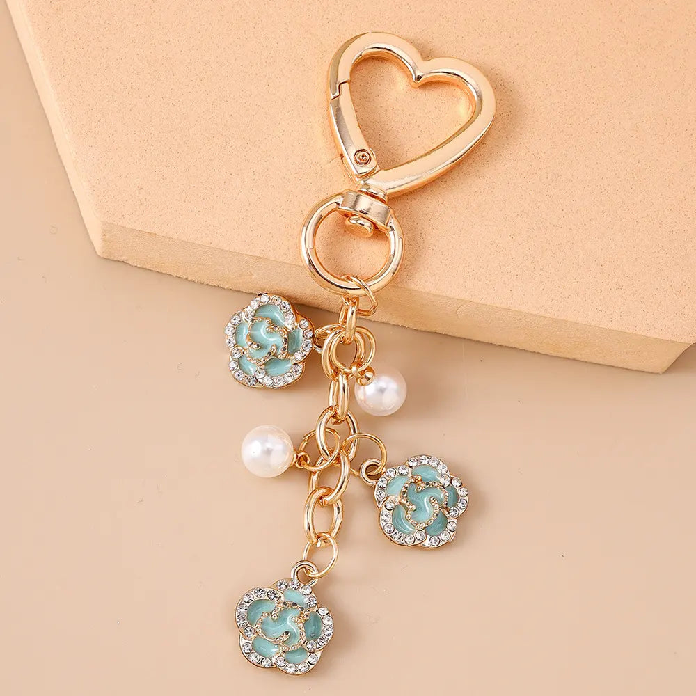 Pearl Rose Bag Charm
