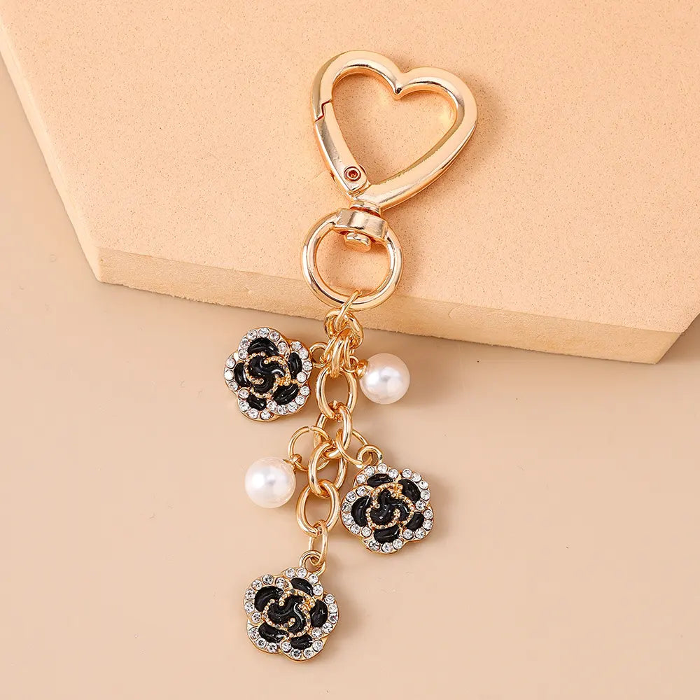 Pearl Rose Bag Charm
