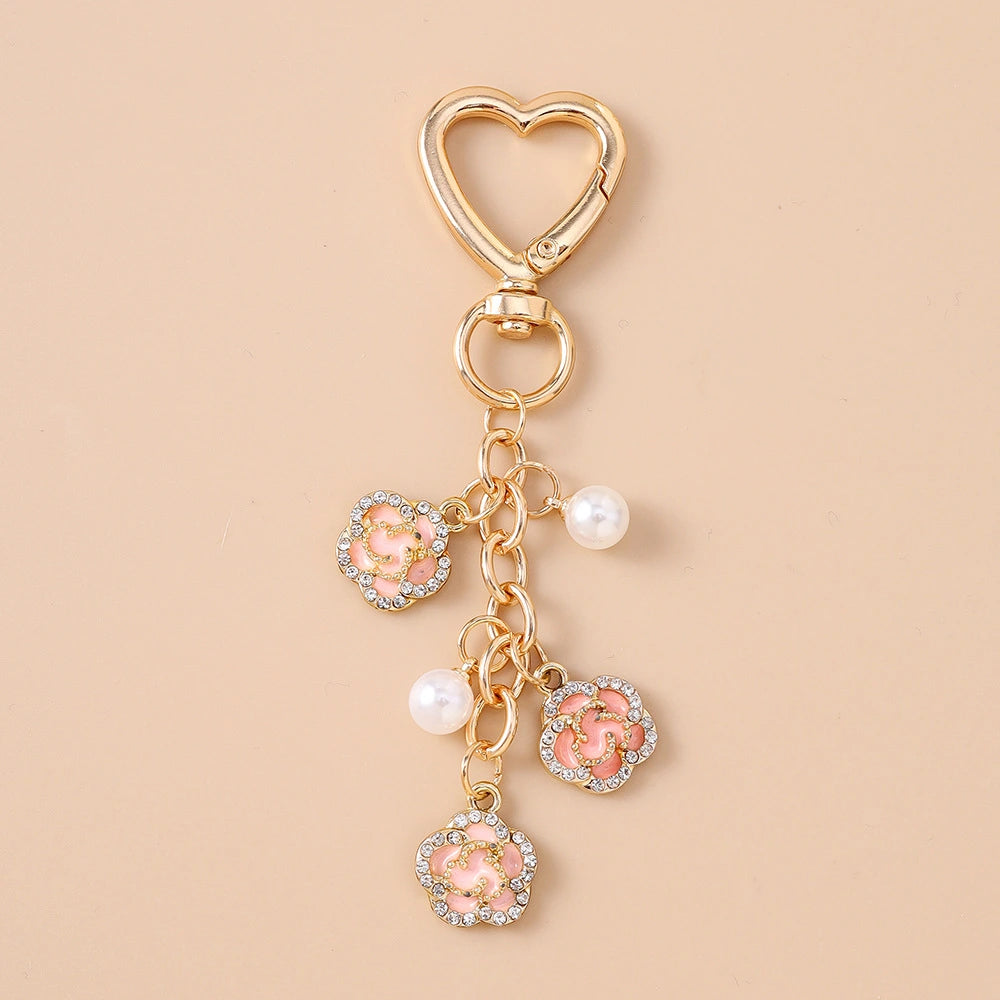 Pearl Rose Bag Charm