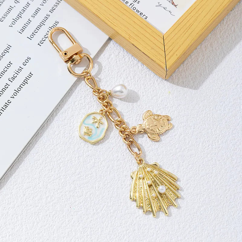 Pearl Shell and Starfish Bag Charm