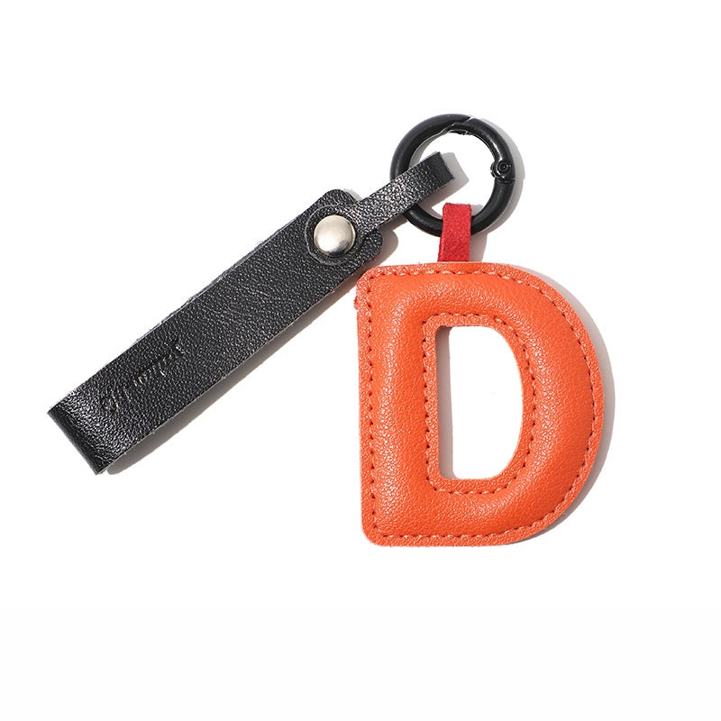 Personalized Leather Letter Bag Charm