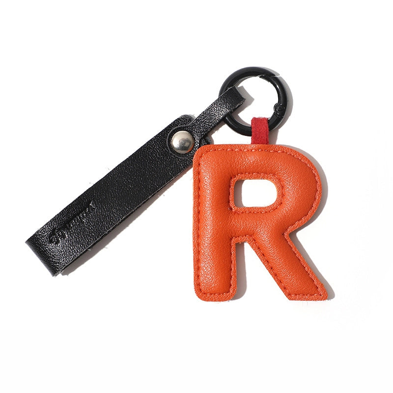 Personalized Leather Letter Bag Charm
