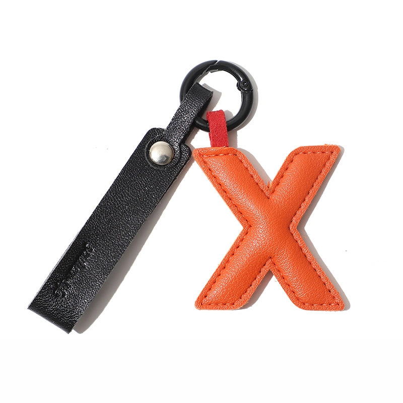 Personalized Leather Letter Bag Charm