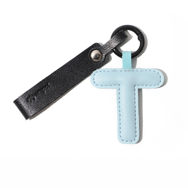 Personalized Leather Letter Bag Charm