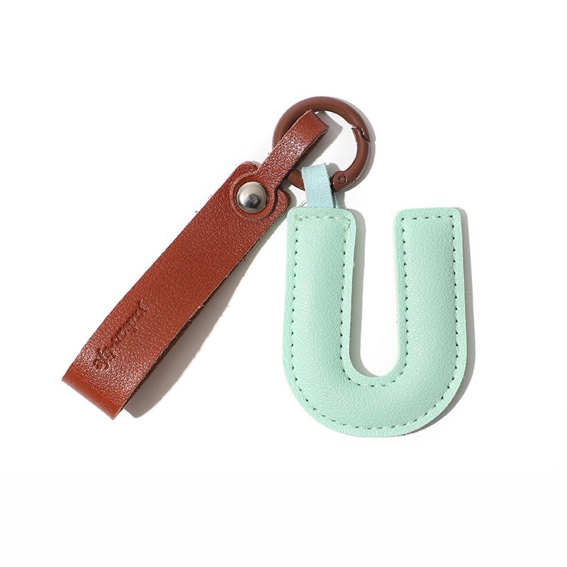 Personalized Leather Letter Bag Charm