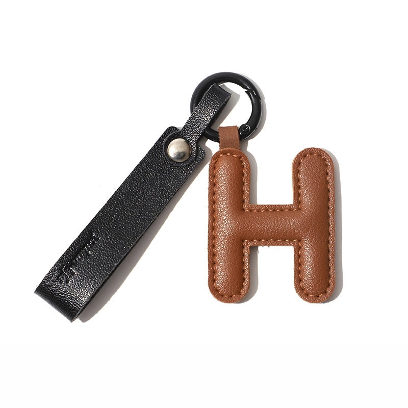 Personalized Leather Letter Bag Charm