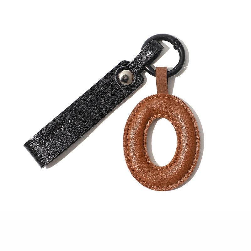 Personalized Leather Letter Bag Charm