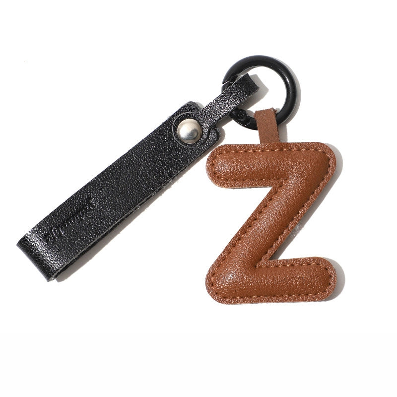 Personalized Leather Letter Bag Charm