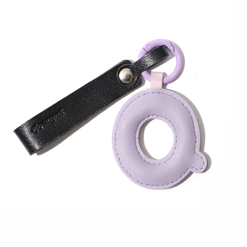 Personalized Leather Letter Bag Charm
