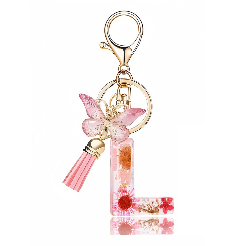 Pink Letter Tassel Bag Charm