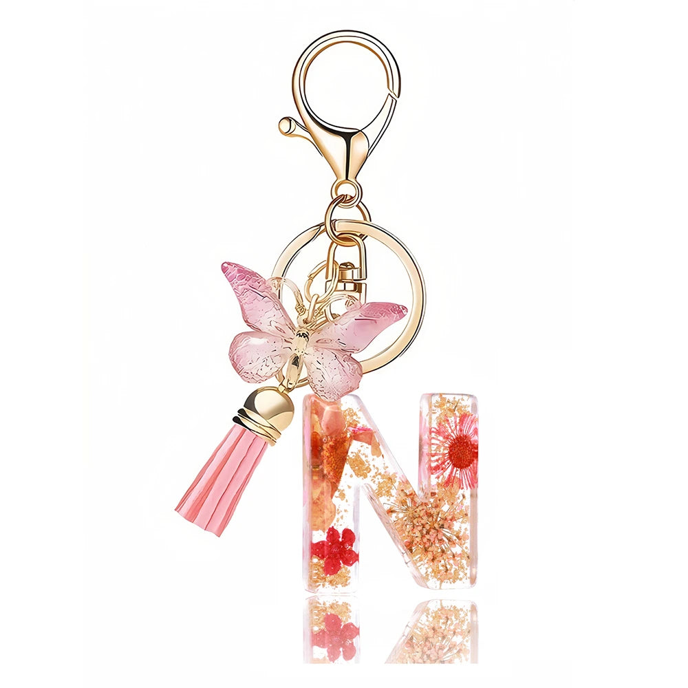 Pink Letter Tassel Bag Charm