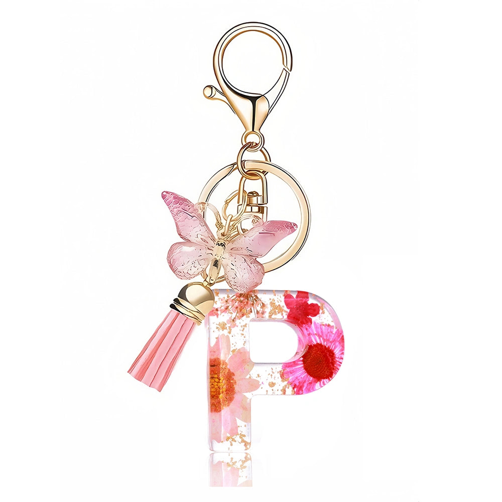 Pink Letter Tassel Bag Charm