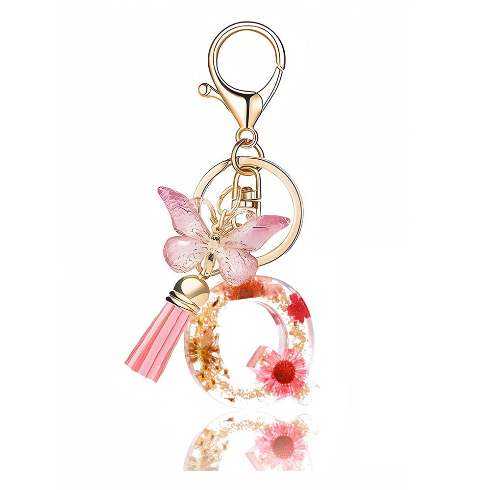 Pink Letter Tassel Bag Charm