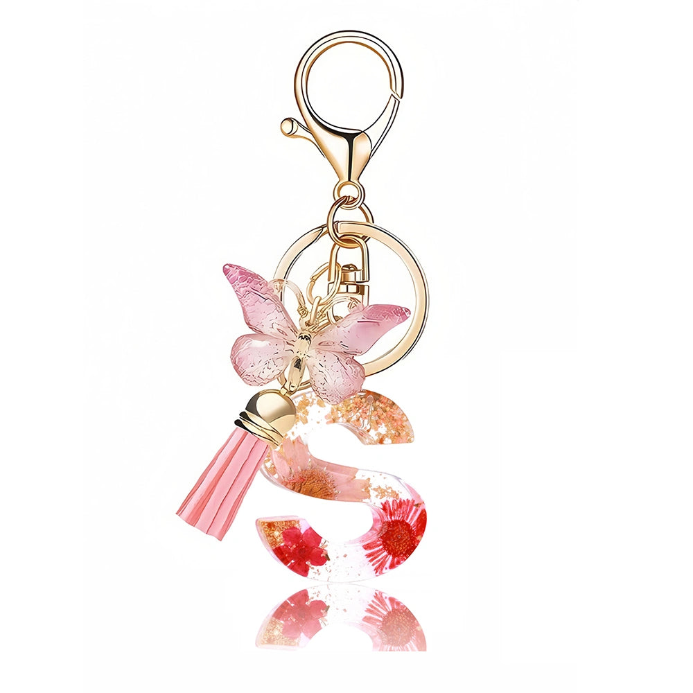 Pink Letter Tassel Bag Charm