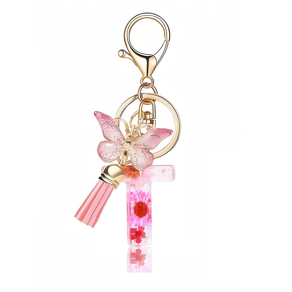 Pink Letter Tassel Bag Charm