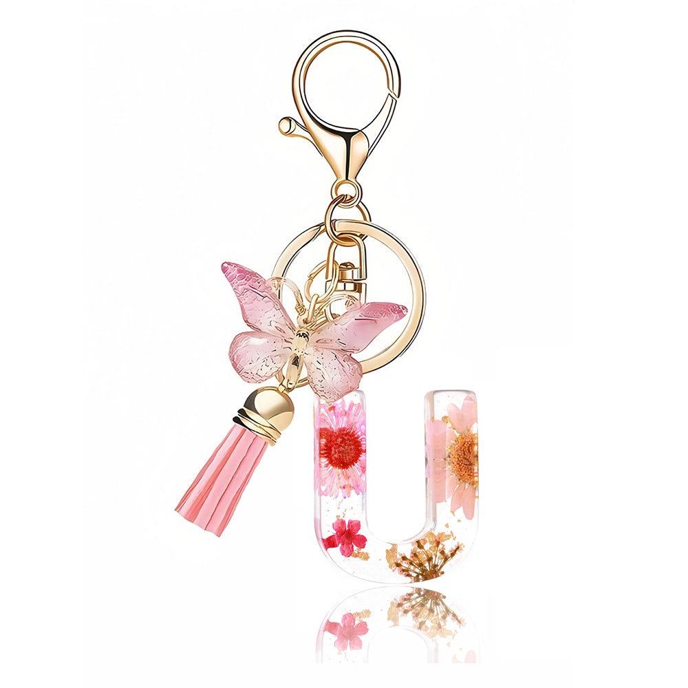 Pink Letter Tassel Bag Charm