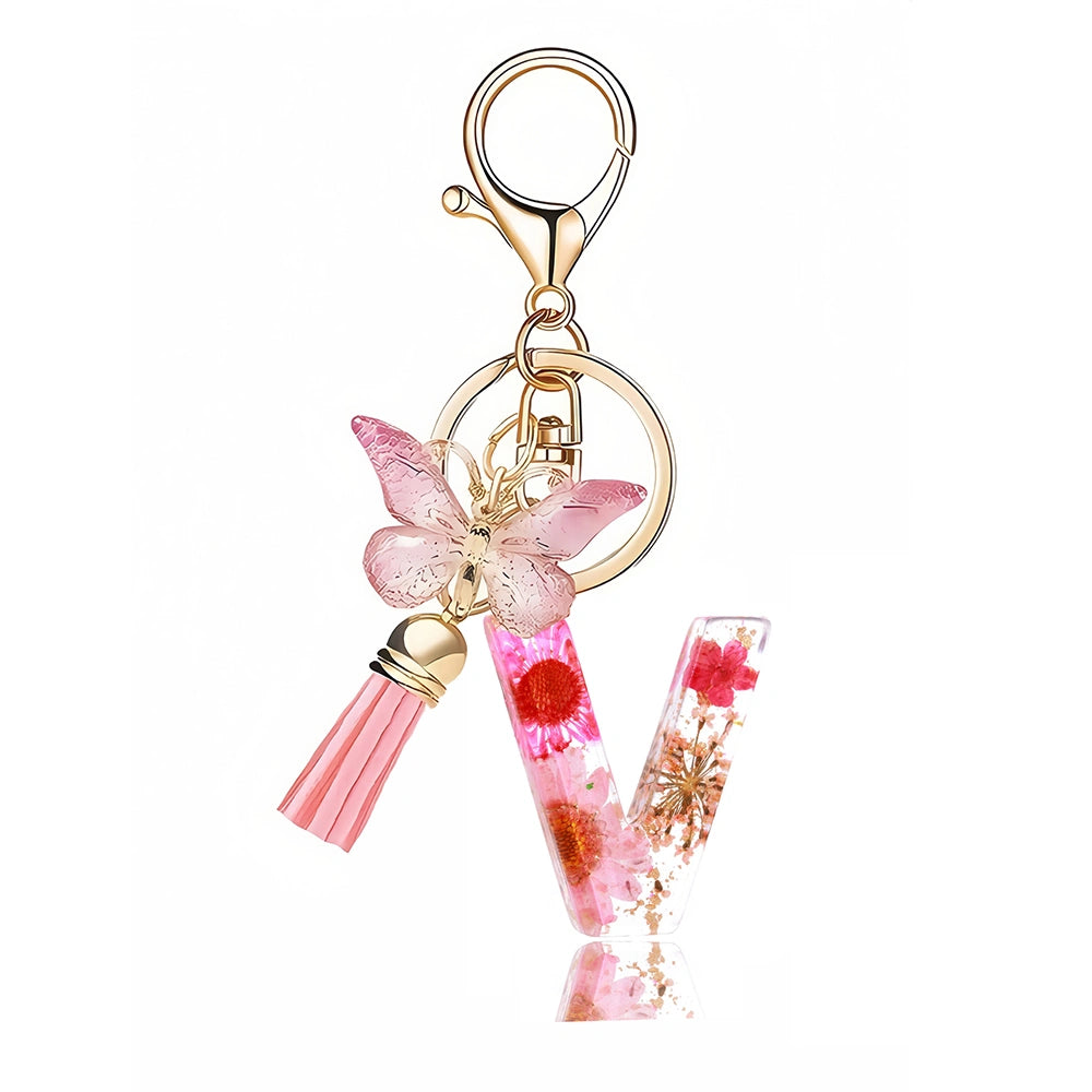 Pink Letter Tassel Bag Charm