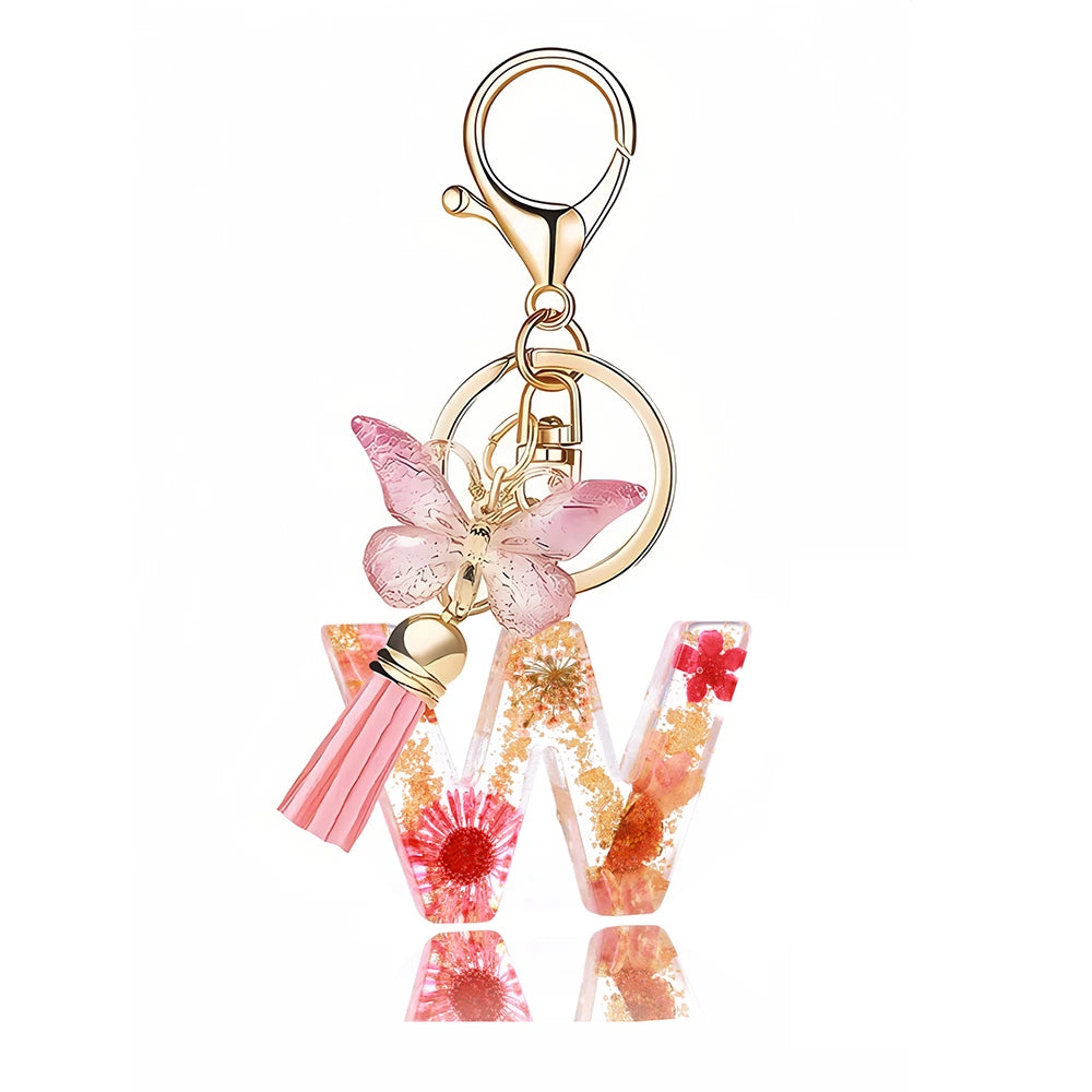 Pink Letter Tassel Bag Charm
