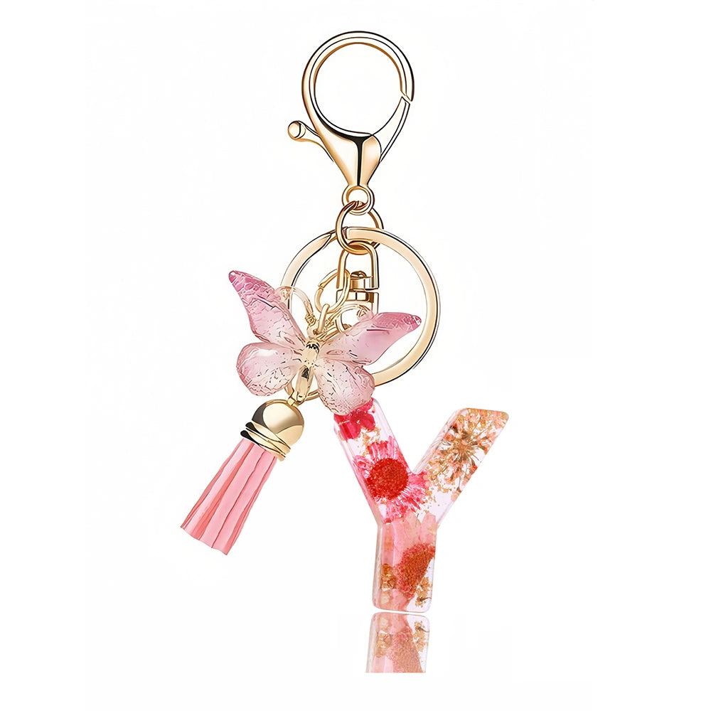 Pink Letter Tassel Bag Charm