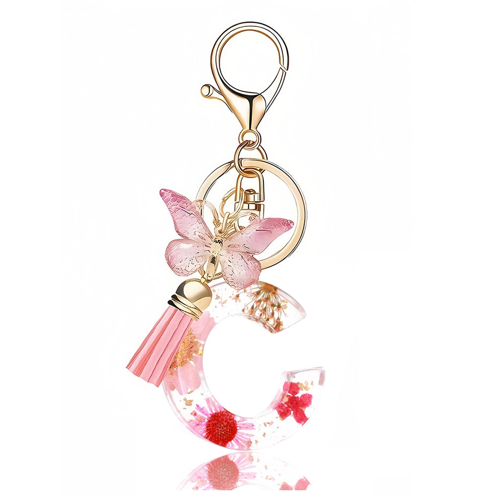 Pink Letter Tassel Bag Charm