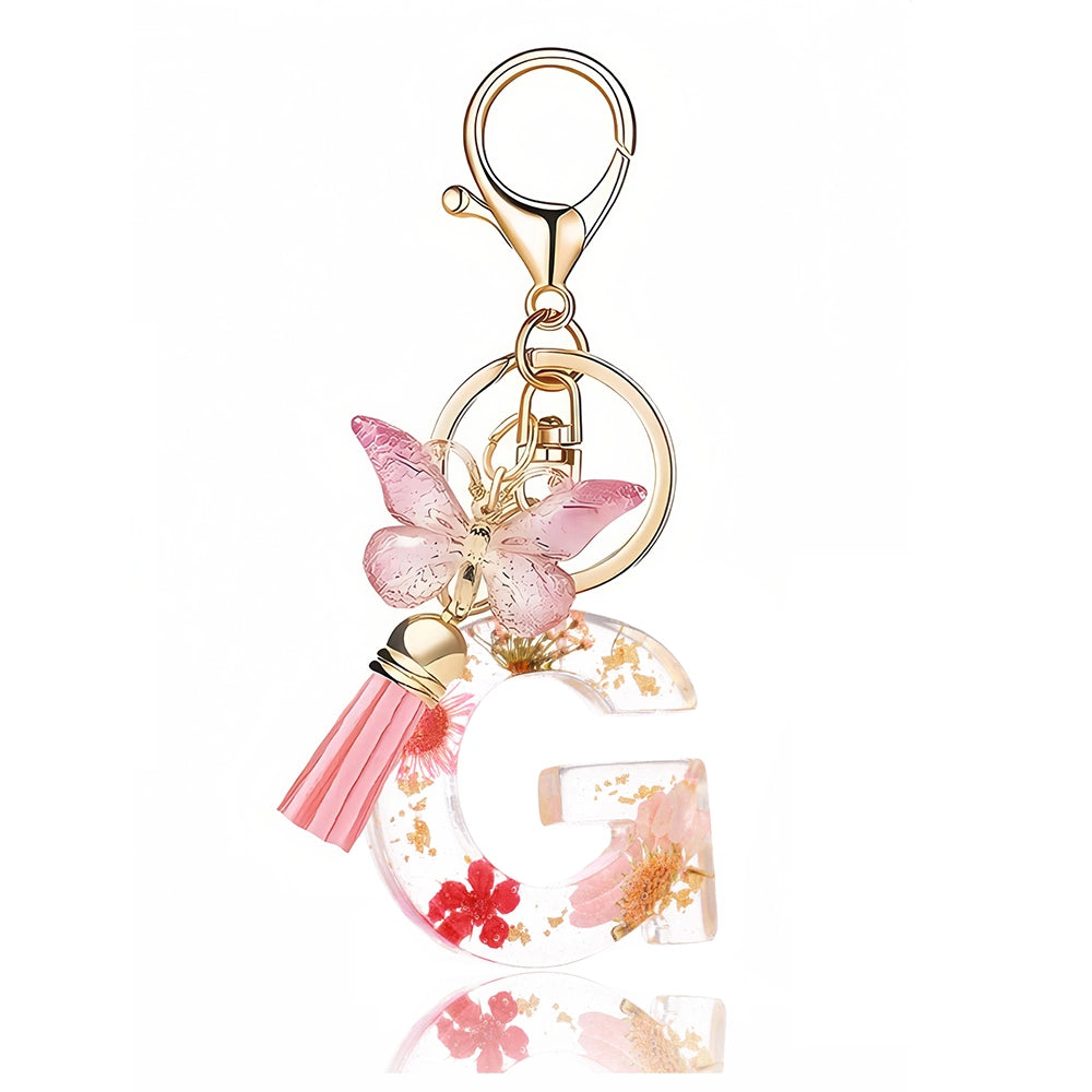 Pink Letter Tassel Bag Charm