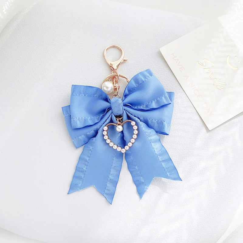 Pleated Bow Bag Charm