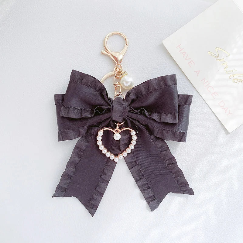 Pleated Bow Bag Charm