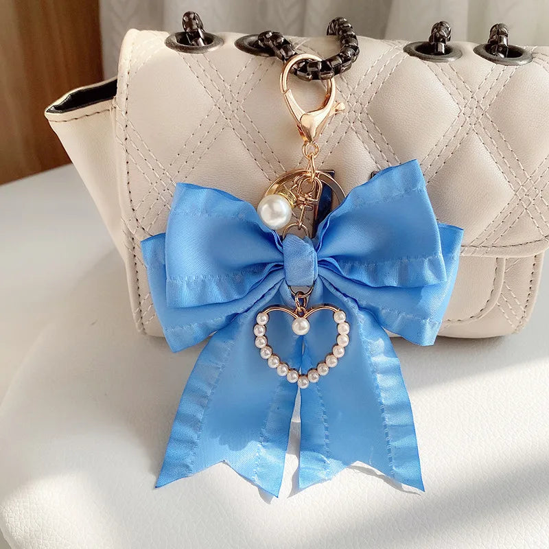 Pleated Bow Bag Charm