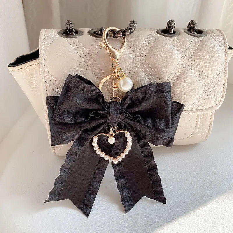 Pleated Bow Bag Charm