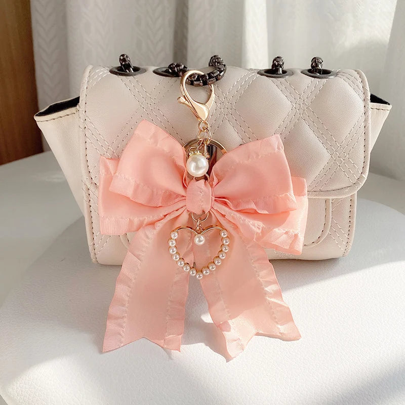Pleated Bow Bag Charm