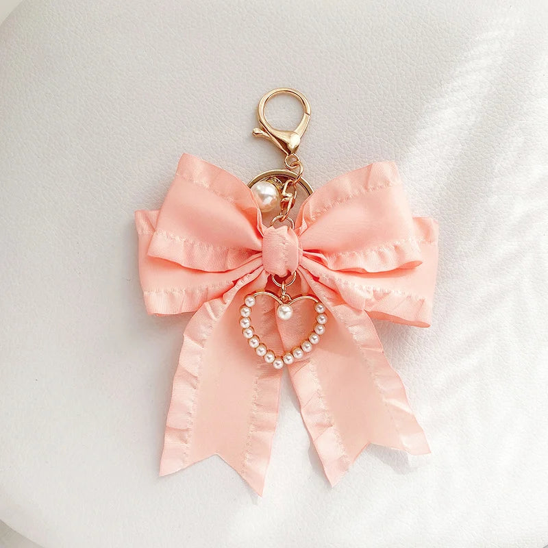 Pleated Bow Bag Charm