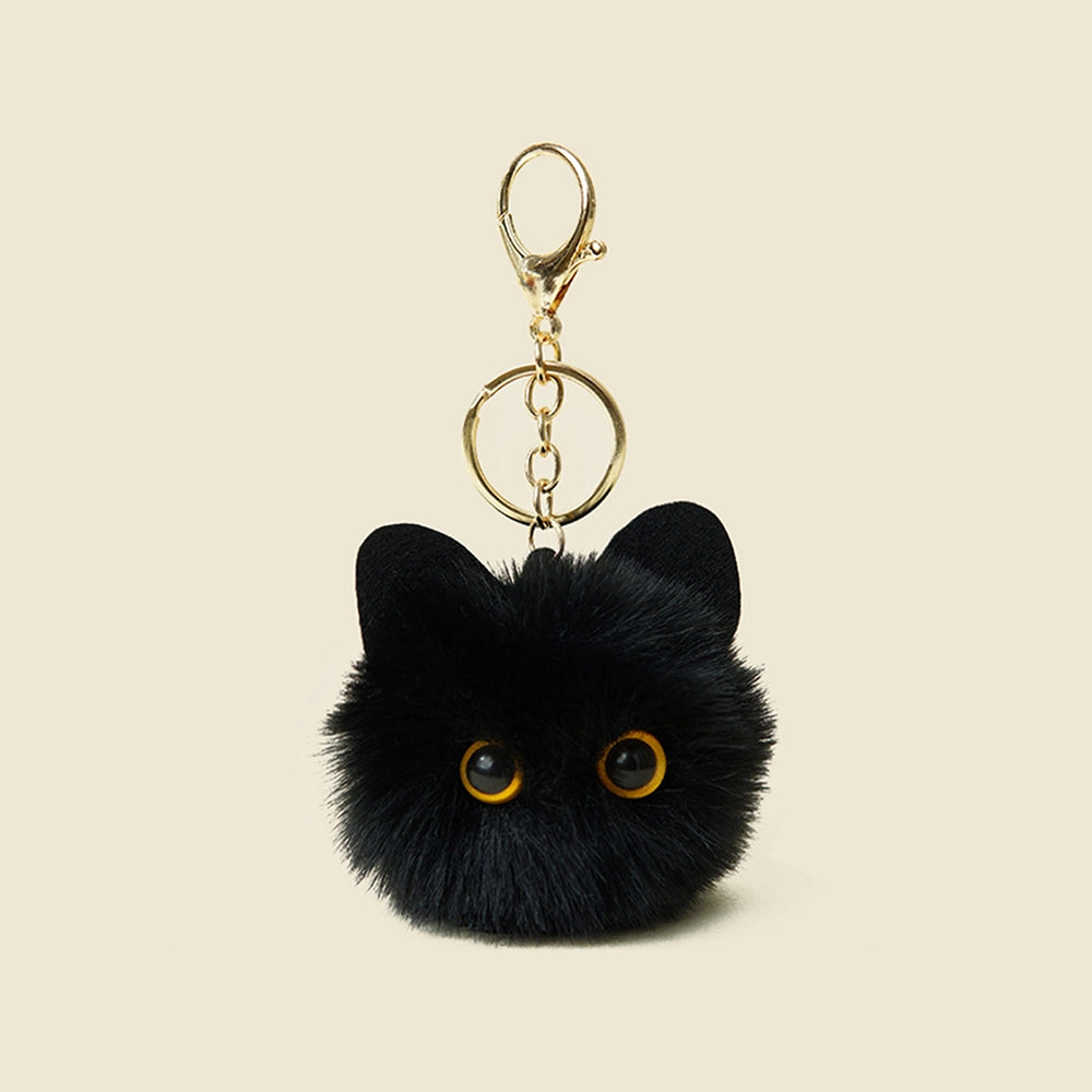 Plush Black Cat Bag Charm