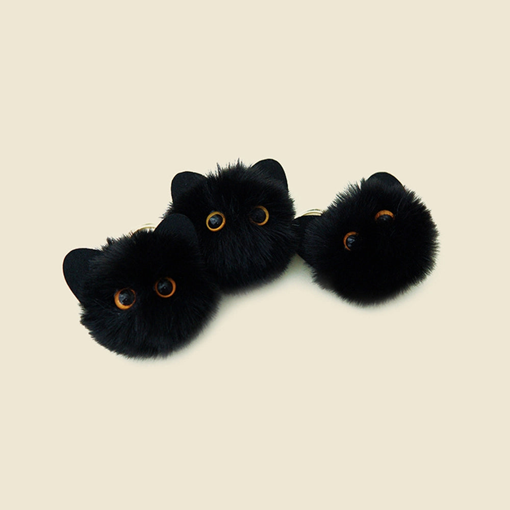 Plush Black Cat Bag Charm