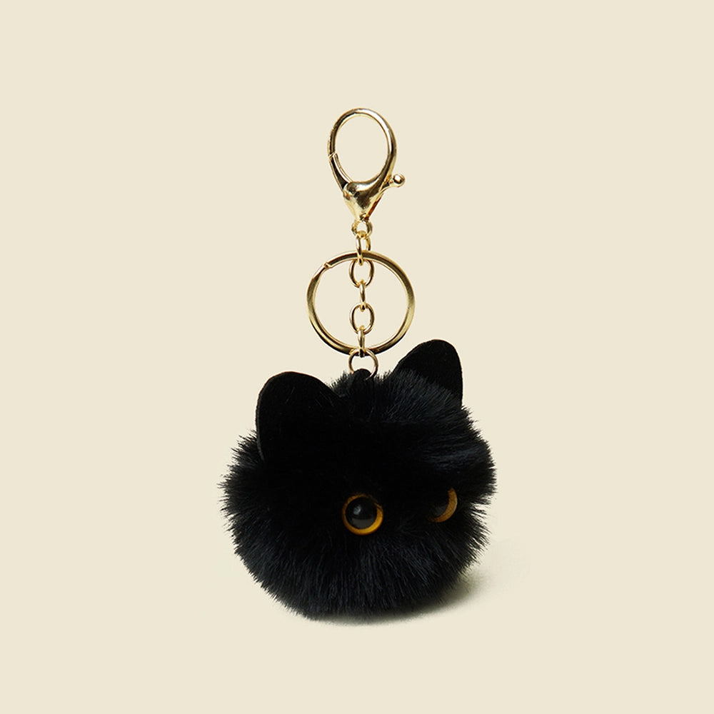Plush Black Cat Bag Charm