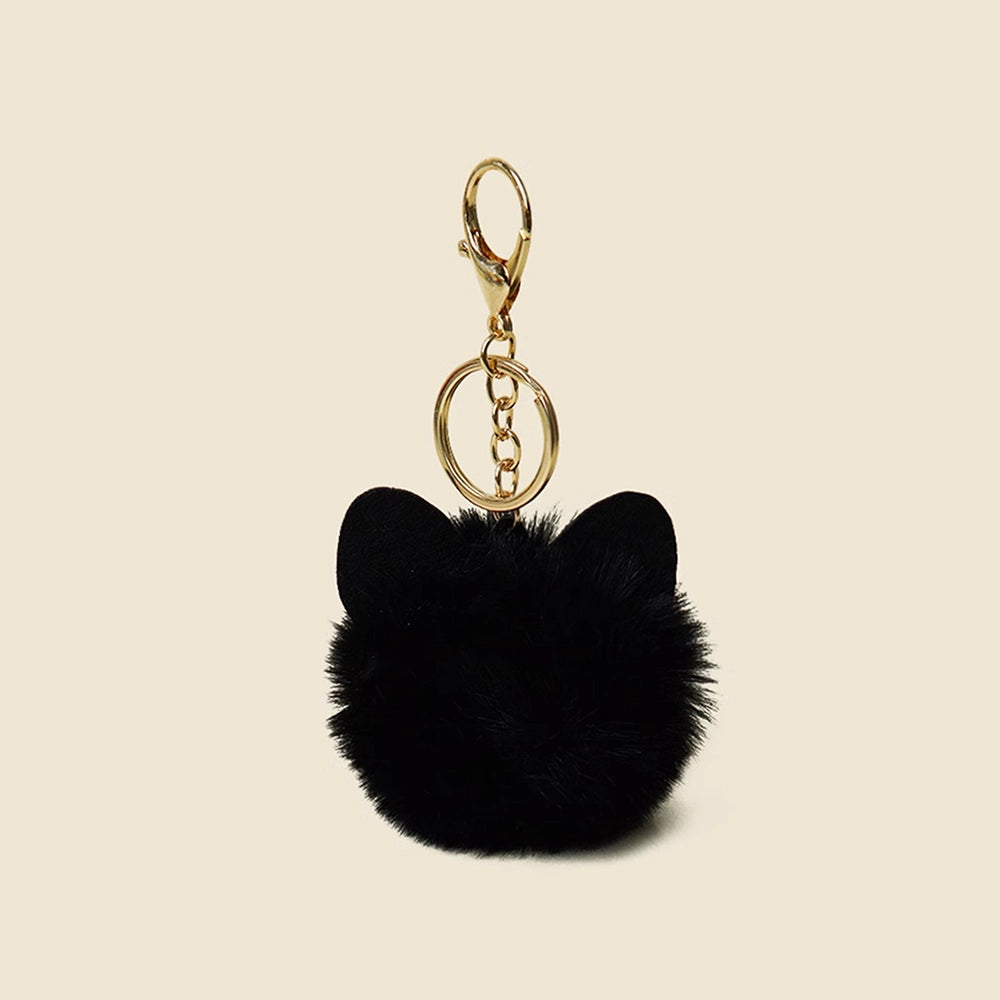 Plush Black Cat Bag Charm