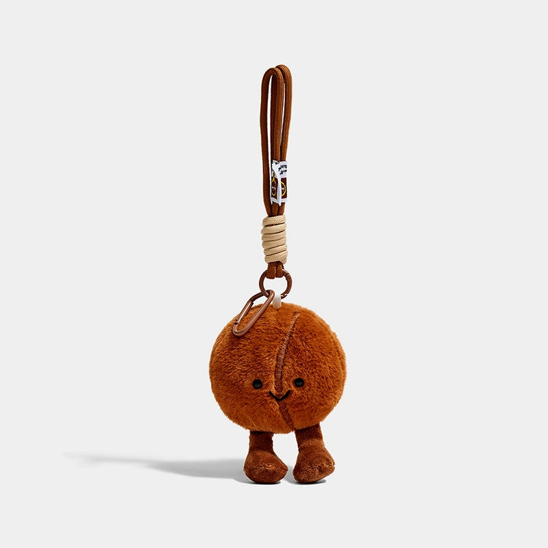Plush Coffee Bean Bag Charm