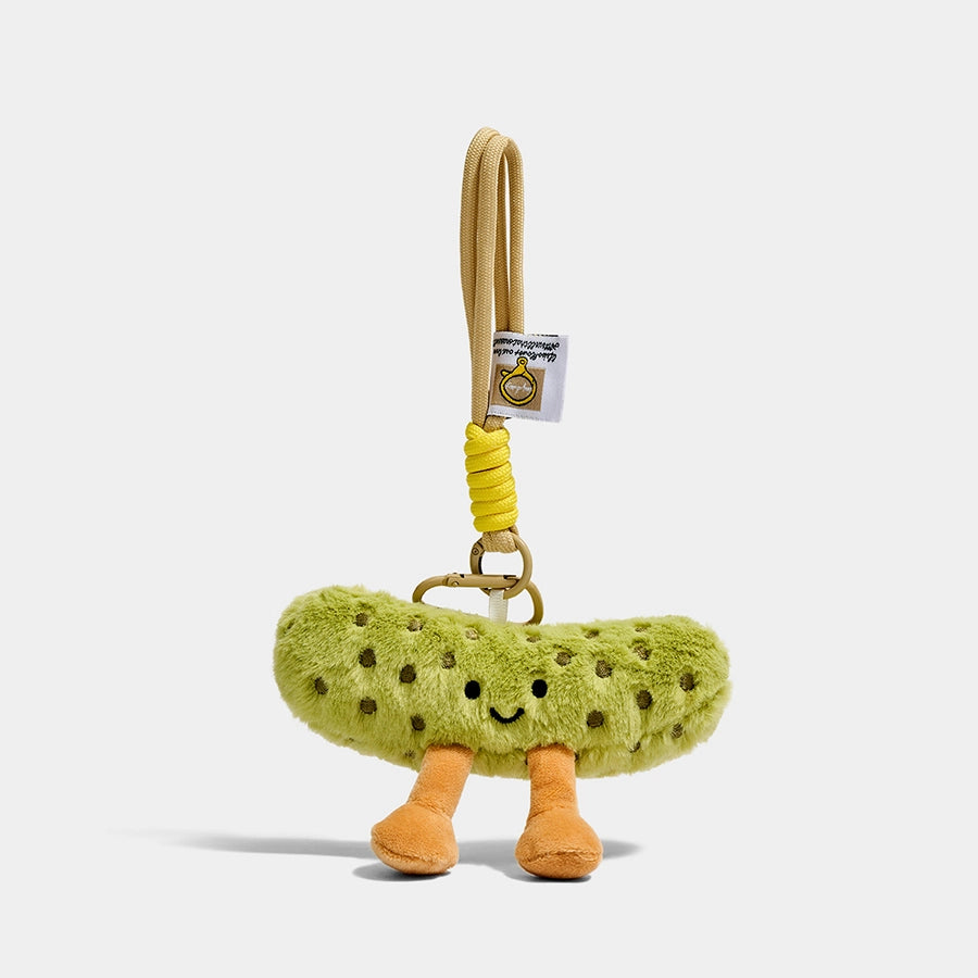 Plush Pickle Bag Charm