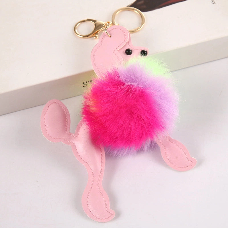 Poodle Pom-Pom Bag Charm