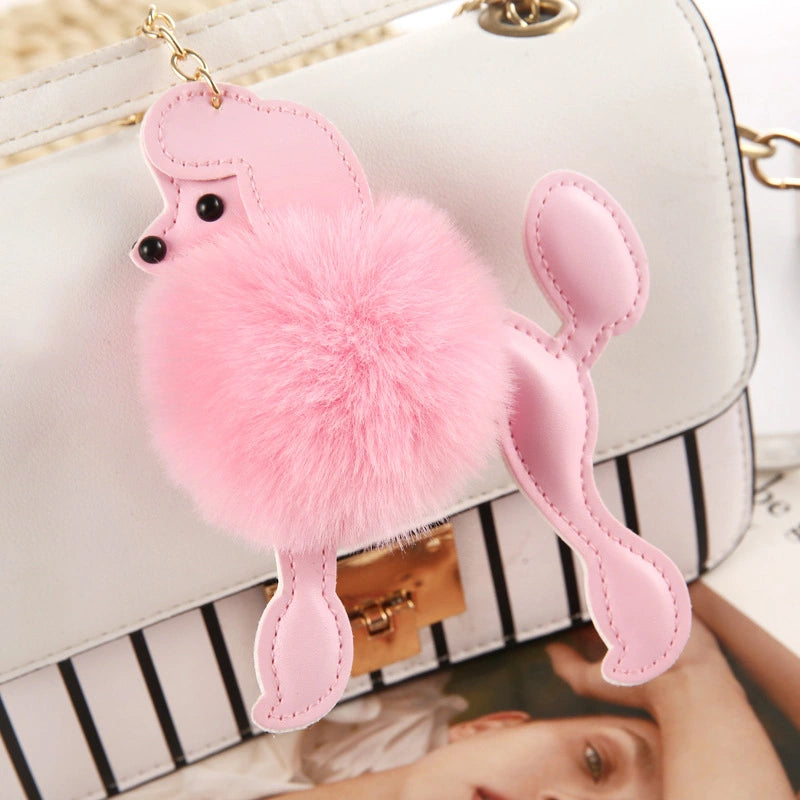 Poodle Pom-Pom Bag Charm