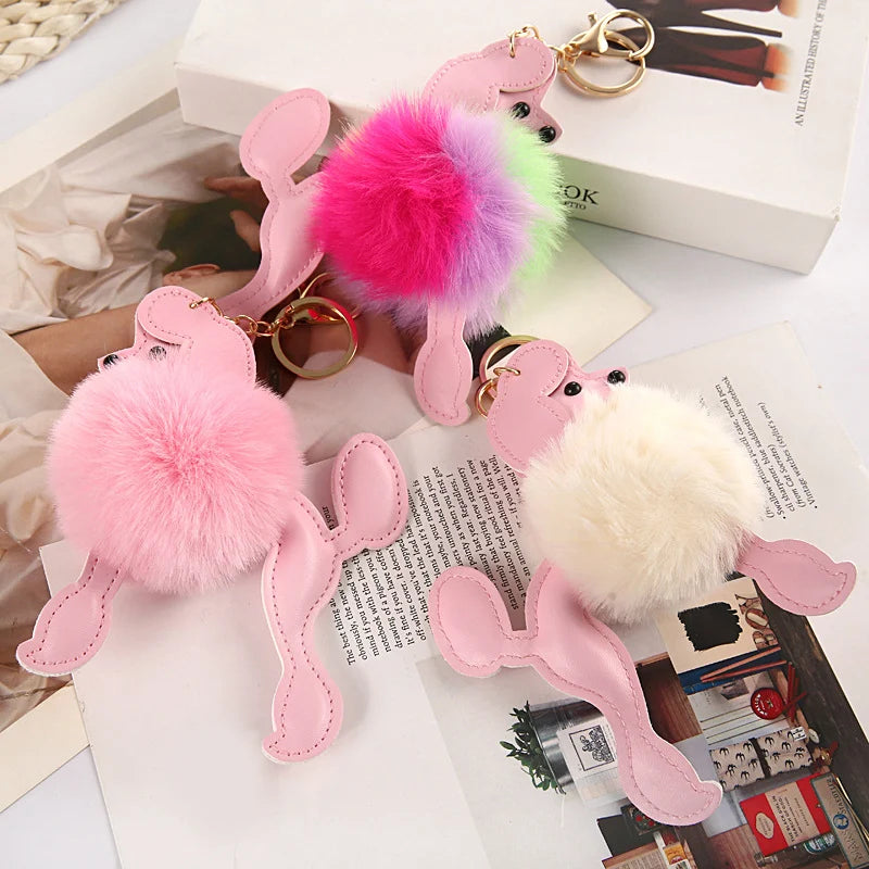 Poodle Pom-Pom Bag Charm